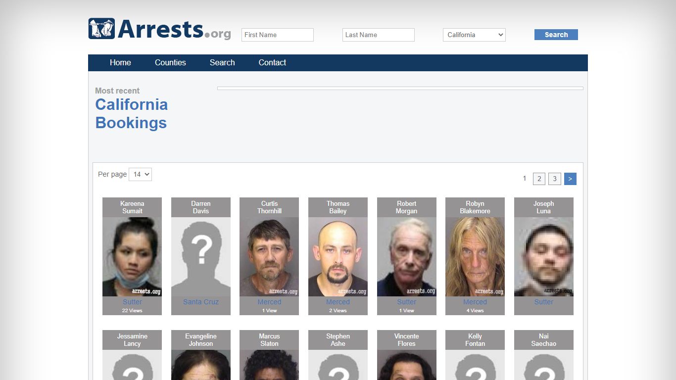 California Arrests and Inmate Search